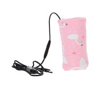 minkissy USB Charging Milk Warmer Thermal Bag Insulated Feeding Bottle Cover with Power Bank Support Portable Nursing Milk Heating Pouch for Travel and Outdoor Use