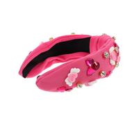 minkissy Valentine Day Heart Knotted Headband for Women Sparkly Rhinestone Winged Design Comfortable Lightweight Hair Accessory for Festive Celebrations for Girls Ladies