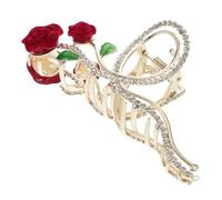 minkissy Valentine's Day Sparkling Hairpin Rhinestone Claw Clip for Wedding Hair