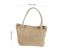 minkissy Versatile Straw Handwoven Handbag Large Capacity Tote Bag with Natural Texture Lightweight Beach Party Purse for Daily and Evening Wedding Use