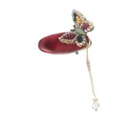 minkissy Vintage Butterfly Hairpin Hair Clips Chinese Style Hair Clip Rhinestones Bridesmaid Decorative