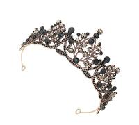 minkissy Vintage Crown Tiara Bridal Headband Wedding Crown Headwear for Birthday