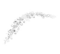 minkissy Vintage Crystal Bridal Headband Lightweight Floral Hair Vine with Sparkly Rhinestones for Women Wedding Hairpiece Elegant Romantic Hair Jewelry Gift