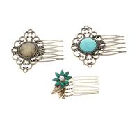 minkissy Vintage Crystal Hair Combs 3Pcs Bridal Hair Clip Side Comb Polished Appearance for Brides at Wedding Party