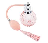 Minkissy Vintage Emprty Perfume Bottle 90ml Refillable Perfume Atomizer Retro Spray Bottle for Fragrance Essential Oils Mister Elegant Women Ladies Present (Pink)