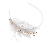 minkissy Vintage Hair Accessories Sparkle Headband for Women Girls Plume Headpiece for Carnival Outfit