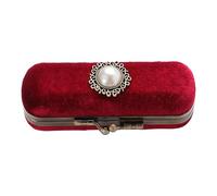 minkissy Vintage Lipstick Storage Case with Mirror Retro Lipstick Box Velvet Lip Balm Organizer Cosmetic Case Makeup Accessories (red, Random Inner Color) 10. 00x3. 50x2. 50cm