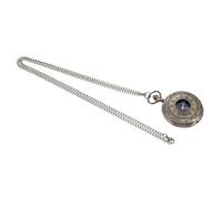 minkissy Vintage Pocket Watch Necklace with Dual Display Classic Roman Numeral Design Bold Material for Mens Fashion Statement Accessory for Any Occasion