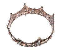 minkissy Vintage Princess Crown for Bridal Veil Hen Party Delicate Gold Crown Baroque Headband