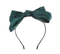 minkissy Vintage Satin Bowknot Headband for Women Knotted Ribbon Hair Hoop Soft Comfortable Accessory Minimalist Elegant Design for Daily Wear and Costume Decoration