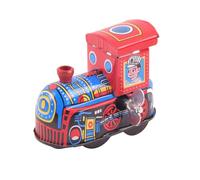 minkissy Vintage Tinplate Wind Up Train for Clockwork Mechanical Lightweight Portable Collectible Boys