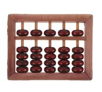 minkissy Vintage Wooden Abacus for Adults and Smooth Beechwood Beads Five-column Counting Frame for Math Learning Compact Educational Tool for Timeless Calculation Practice and Gift