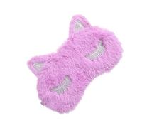 minkissy Violet Plush Mask Lightweight Breathable Night Blindfold for Travel Work Naps Elastic Strap Comfortable Eye Cover with No Pressure Design for Rapid Rest