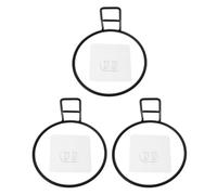 minkissy Wall-mounted Pet Bowl Holder 3pcs Punch-free Hanging Feeder Rack Black, Fixed Food Basin Bracket for Dog Cat Feeding Station