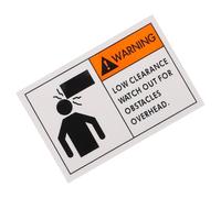 minkissy Watch Your Head Warning Sticker, Waterproof Adhesive Overhead Caution Safety Sign for Workplace and Industrial Use, Sturdy Warning Label for Collision Prevention