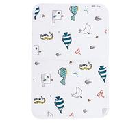 minkissy Waterproof Breathable Super Absorbing with Five Layers Cotton Material and Silicone Non- Style Pet Pee Mat Dog Training Pad White Hippocampal Kingdom Printing for Home Use