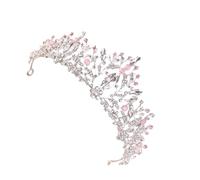 minkissy Wedding Tiara Crystal Alloy Lightweight Crown Hair Accessory for Women Party and Ceremony