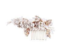 minkissy Wedding Women Hair Accessories Flower Hair Comb Headdress for Bride Prom Christmas