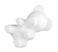 minkissy White Bear Shaped Floral Foam Blank Figure for Crafts | Paintable Smooth Surface, and Teachers Projects, Ribbons and Hot Glue, Valentine's Day Decor