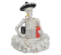 minkissy Windproof Skull Shaped Resin Ashtray with Easy to Clean Surface for Home and Bars, Unique Halloween Decor Essential with Lifelike Design and Mysterious Edgy Vibe