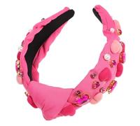 minkissy Women Fashion Headbands with Heart Glass Diamond Decor Stylish Knotted Hair Accessories for Women Elegant Lightweight Headband for Special Occasions Daily Wear