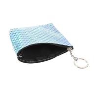 minkissy Women Short Wallet Small Clutch Fashionable PU Leather Zipper Wallet Multi-Functional Easy to Carry for Students and Office Workers Everyday Use with Fish Scale Pattern 12X11X0.5Cm