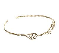 minkissy Women's Headband Bridal Headpiece Gold Metal Vintage Hair Band Big Bowknot for Wedding Party and Daily Accessory