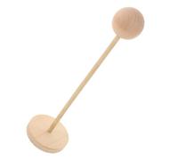 minkissy Wood Doll Wig Stand with Slip Base for Dolls Elegant Display Rack for Synthetic Long Wavy Wigs Mini Hat Holder for Bjd Head Storage and Protection
