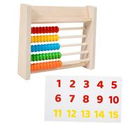 minkissy Wooden Abacus Counting Beads Math for Cards Vintage Design Preschool Educational Tool for Boys Develop Math Skills and Hand Eye Coordination