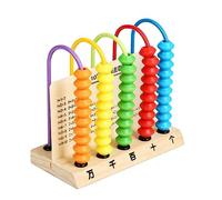 minkissy Wooden Abacus Educational for Beads Counting Math for Boys Promotes Hand Flexibility Parent Interaction for Numeracy Learning Cognitive Development