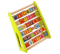 minkissy Wooden Alphabet Learning Multi Function Letter and Number Rack for Educational Desktop Cognition Green Develops Fine Motor Skills and Communication for Preschoolers