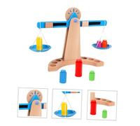 minkissy Wooden Balance Scale for Montessori Educational Early Learning Safe Premium Wood Material Creative Numerical Calculation Development