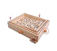 minkissy Wooden Bead Maze Puzzle for Educational Game for Boys Develops Problem Solving Logic Skills Safe Wooden Material for Patience Practice and Stress Relief
