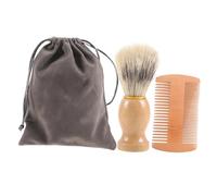 minkissy Wooden Beard Comb Men Beard Comb Pocket Shaving Brush Portable Compact for Mustache