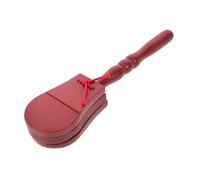 minkissy Wooden Castanet Clapper Percussion Instrument Percussion for Music Learning Safe Grip for Early Development and Fun Play