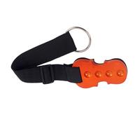 minkissy Wooden Cello End-pin Stopper with Adjustable Strap Anti-skid Spike Floor Protector Cello Anchor Rest Lightweight Portable Orange Black