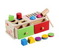 minkissy Wooden Color Shape Sorting Box Montessori Educational for Interactive Geometric Matching Game to Enhance Sensory Skills and Shape Differentiation for Family Bonding and Early