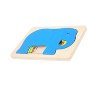 minkissy Wooden Elephant Jigsaw Puzzle for Multi Educational Construction with Water Based Paint Safe Eco Friendly Design for Early Learning and Spatial Cognition Development