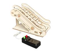 minkissy Wooden Elevator Puzzle Model Kit DIY Electric Escalator Craft for Project for Engineers Interactive Educational Activity for Family Bonding