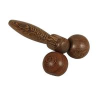 minkissy Wooden Face Massage Roller Large Double Ball Tool for Skin Lifting Tightening Neck and Face Beauty Portable Anti-Aging Facial Massager with Ergonomic Grip