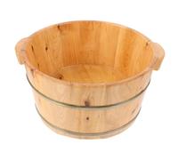 minkissy Wooden Foot Bath Bucket for Boy Girl Durable Carbonized Wood Soaking Basin Portable Foot Washing Tub for Home Use and