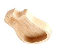 minkissy Wooden Guitar Pick Case 120x96mm Maple Wood Plectrum Holder Storage Organizer Box with Lid for Guitar Accessories