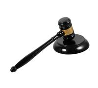 minkissy Wooden Judge Gavel with Black Base Smooth Finish Hammer for Auctions Meetings Judges Lawyers and Law Students Practical Courtroom Mallet Tool
