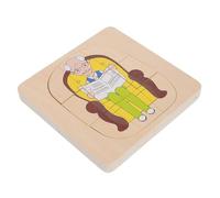 minkissy Wooden Multi Layered Montessori Puzzle for Life Cycle Education Developmental Learning Board with Fine Craftsmanship and Enhanced Observation Skills