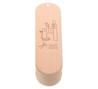 minkissy Wooden Quilters Clapper Sewing Tool with Ruler Medium Size Hardwood Pressing Block for Flattening Seams Quilting and Tailoring Accessories