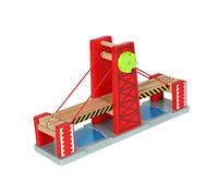 minkissy Wooden Railroad Bridge Model Lift Compatible with Thomas Wooden Train Tracks Creative Building Railway Accessory for Boys and Easy to Build Track Connector for Imaginative Play