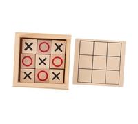 minkissy Wooden Toe Game for Kids Portable Educational Board Game 3-in-a-Row Strategy Toy for Family Gatherings Travel and Enhancing Logical Thinking Skills