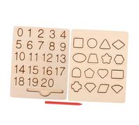 minkissy Wooden Tracing Board for Double Sided Alphabet and Practicing Tool Early Educational for Preschoolers Enhancing Concentration and Letter Recognition Skills