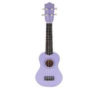 minkissy Wooden Ukulele for Purple Solid Wood Musical Instrument Model Safe Rounded Edges Educational Guitar for Age Creative Music Learning Gift