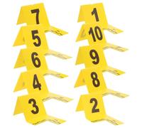 minkissy Yellow Plastic Evidence Marker Tents with Scale and Numbers Set